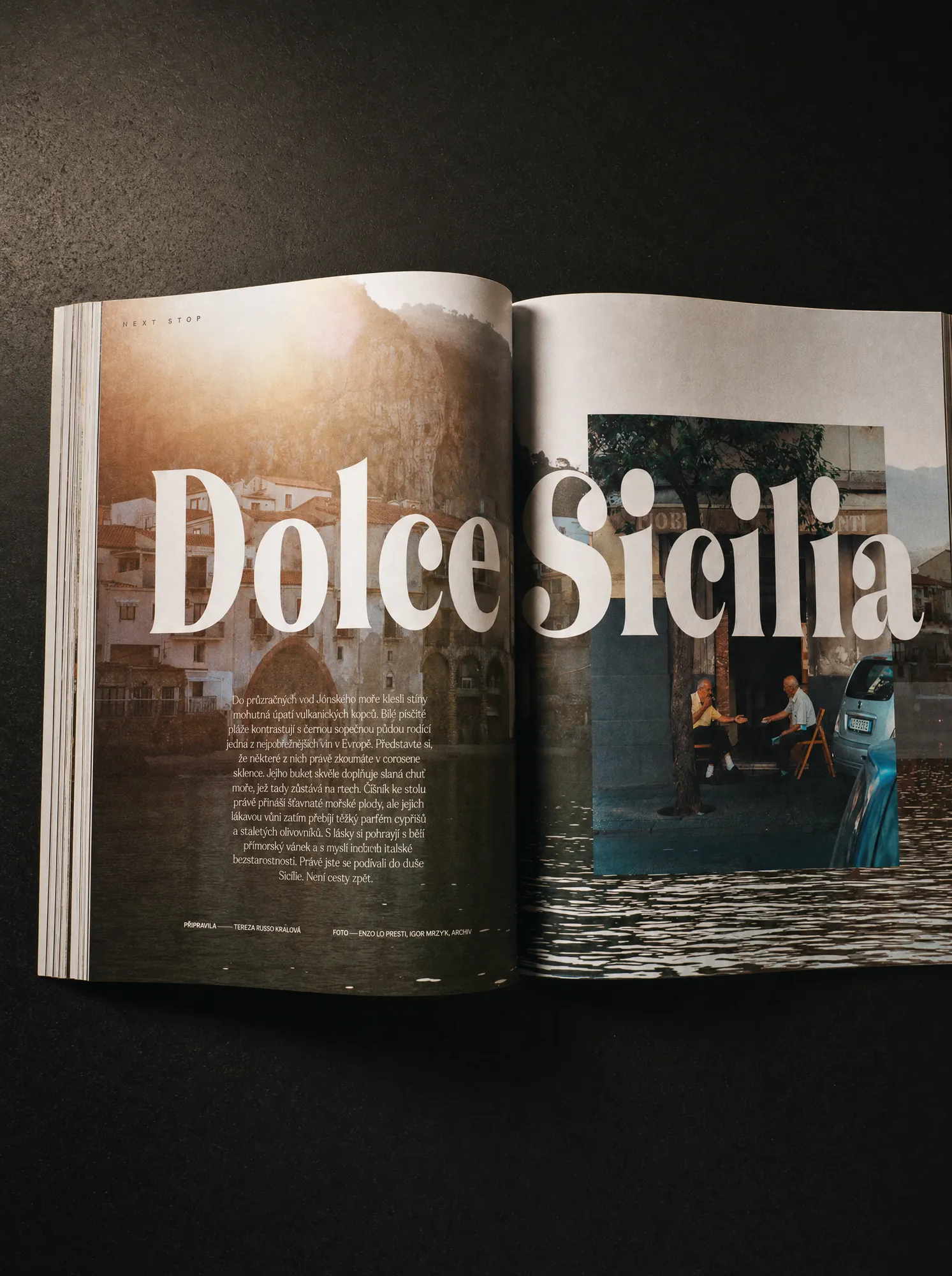 Dolce Sicilia headline over a Luxury Travel Digest destination story